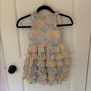 Janie and Jack Pastel Floral Ruffle Dress